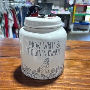 Disney Snow White & Seven Dwarfs White Ceramic Jar